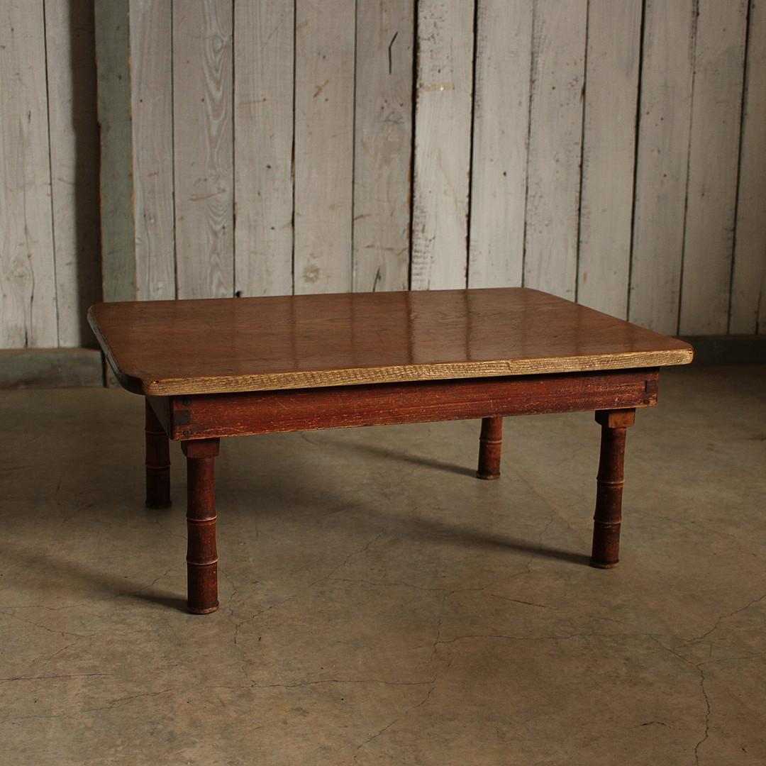 古い小ぶりな折り畳みテーブル　ちゃぶ台　古家具　古民家　古道具