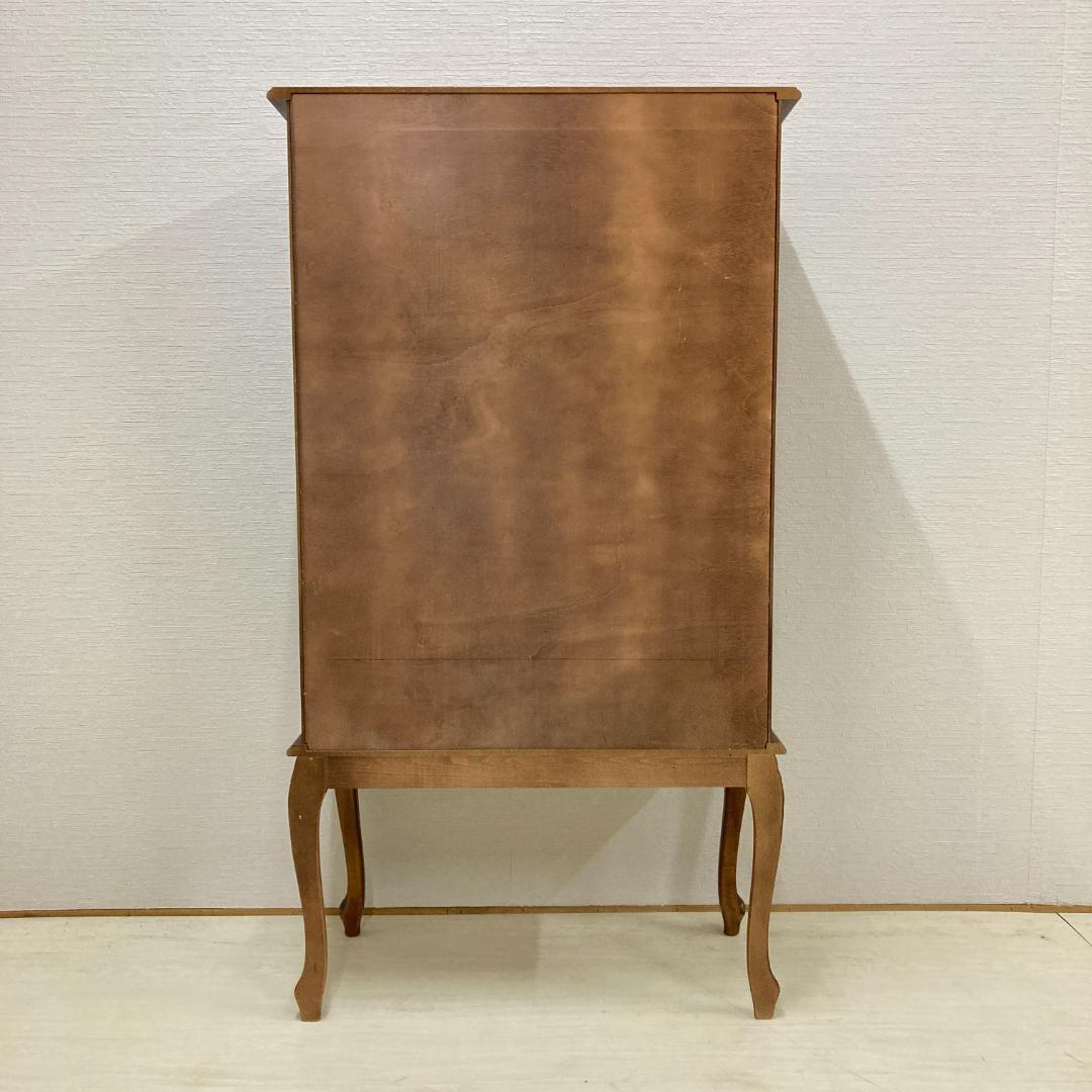 イタリア製 クラウディオ 猫脚 ガラスキャビネット 鍵付き 飾り棚