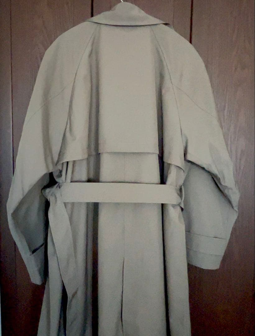 【美品】ユニクロトレンチコートリラックスフィット　カーキ XL