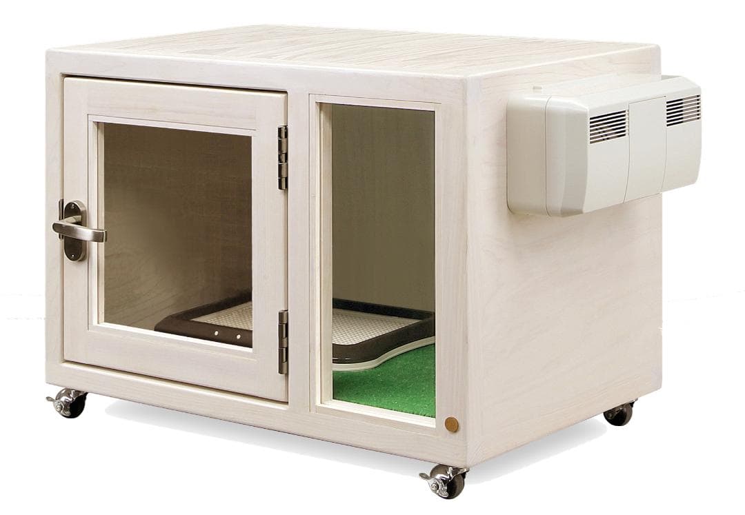 新品未使用｜防音ケージ｜小型犬向け｜キャスター付き｜ヒノキ材｜002