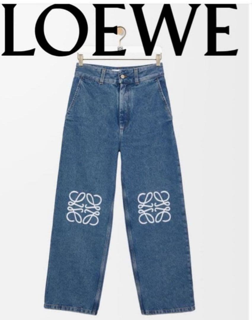 34 タグあり LOEWE アナグラム バギーパンツ　ロエベ ワイド デニム