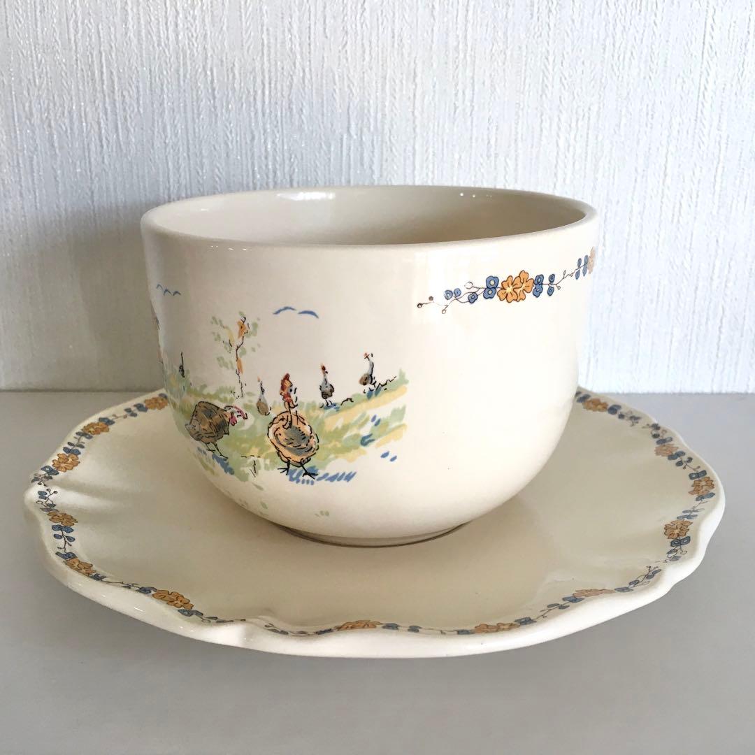 サルグミンヌ　アンファンリシャール　ボウル　ソーサー　フランス