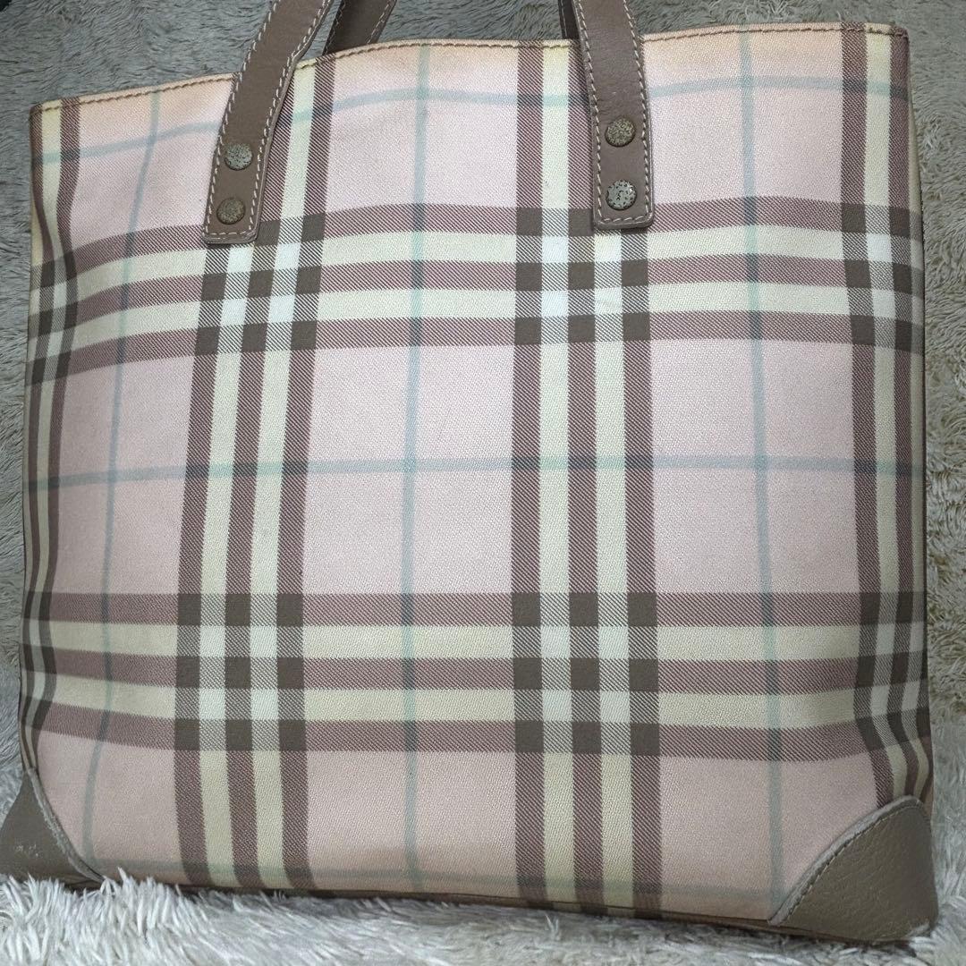 バーバリー　トート ショルダー バッグ チェック ピンク FF95 A4サイズ