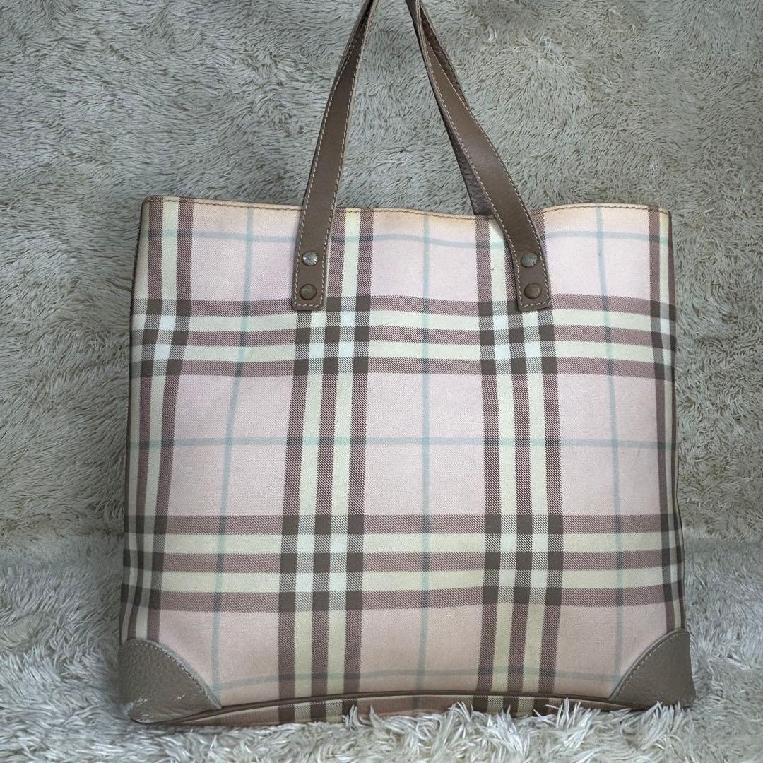 バーバリー　トート ショルダー バッグ チェック ピンク FF95 A4サイズ