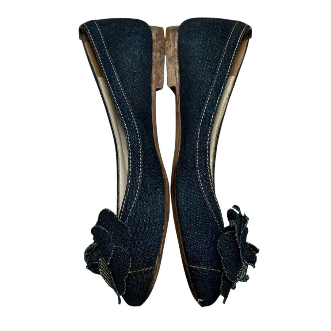 CHANEL シャネル カメリア デニム パンプス 35 1/2