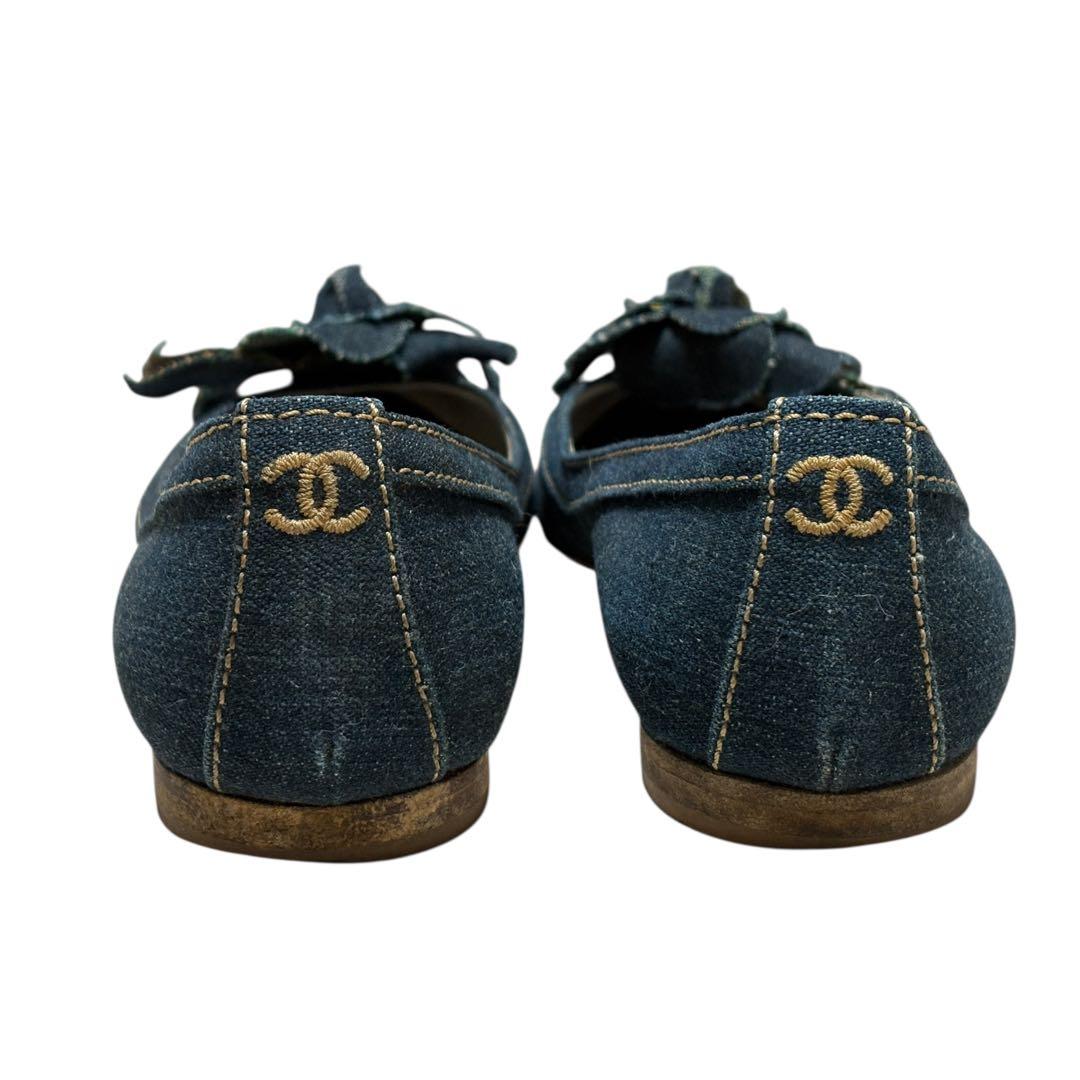 CHANEL シャネル カメリア デニム パンプス 35 1/2