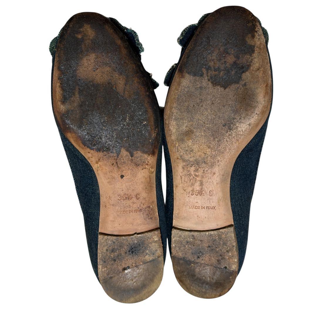 CHANEL シャネル カメリア デニム パンプス 35 1/2