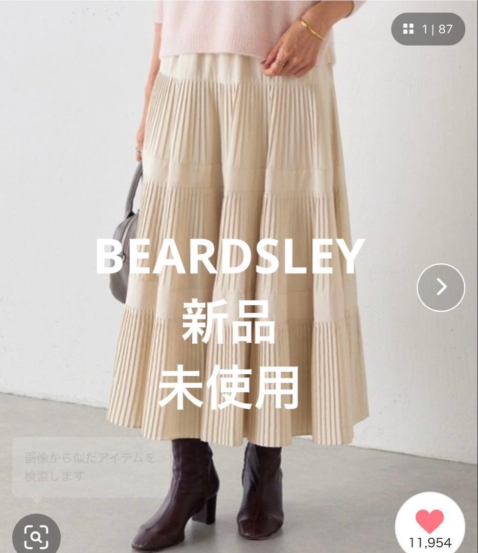 BEARDSLEY プリーツスカート ベージュ フリーサイズ