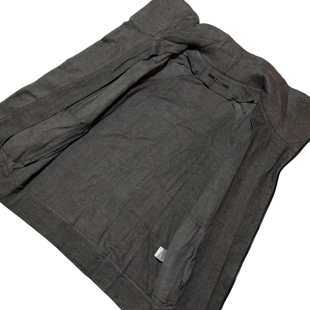 D.HYGEN 無撚糸 裏毛 ジップアップ ハイネック ジャケット ブルゾン 2