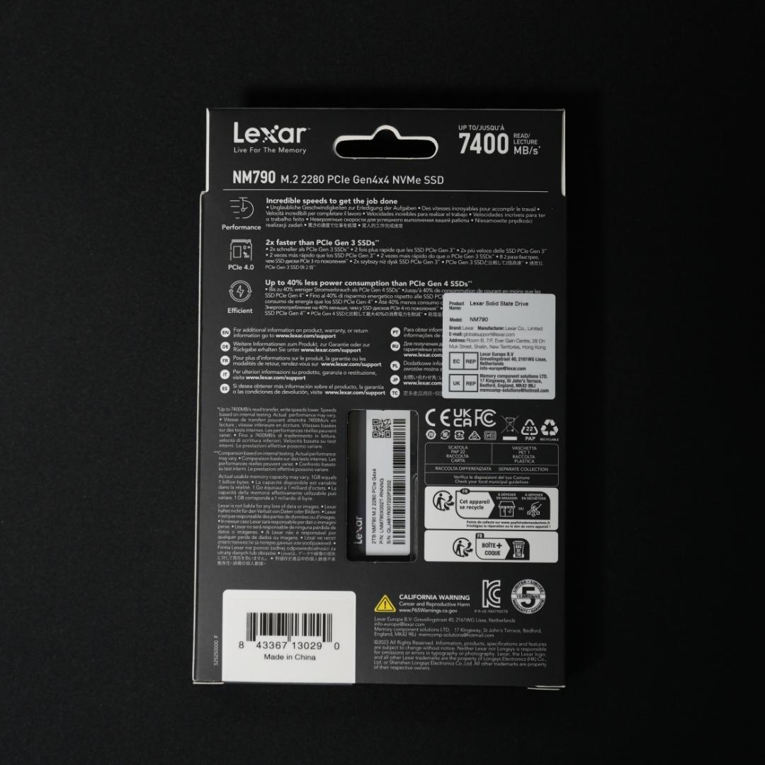 【新品未開封】Lexar NM790 2TB PCIe Gen4x4 SSD