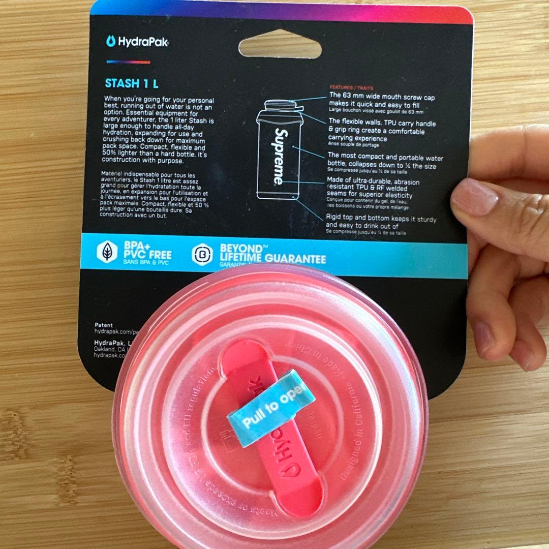 Supreme/HydraPak Stash™ 1Lフレキシブルボトル新品未使用