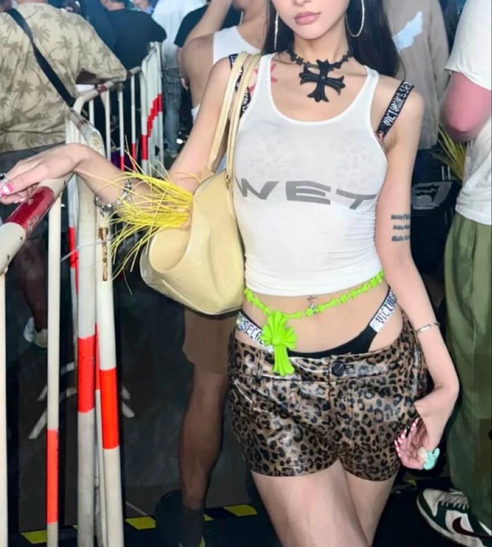 バカデカFAKE HEARTSクロスブラック 十字架 ネックレス　クロムハーツ