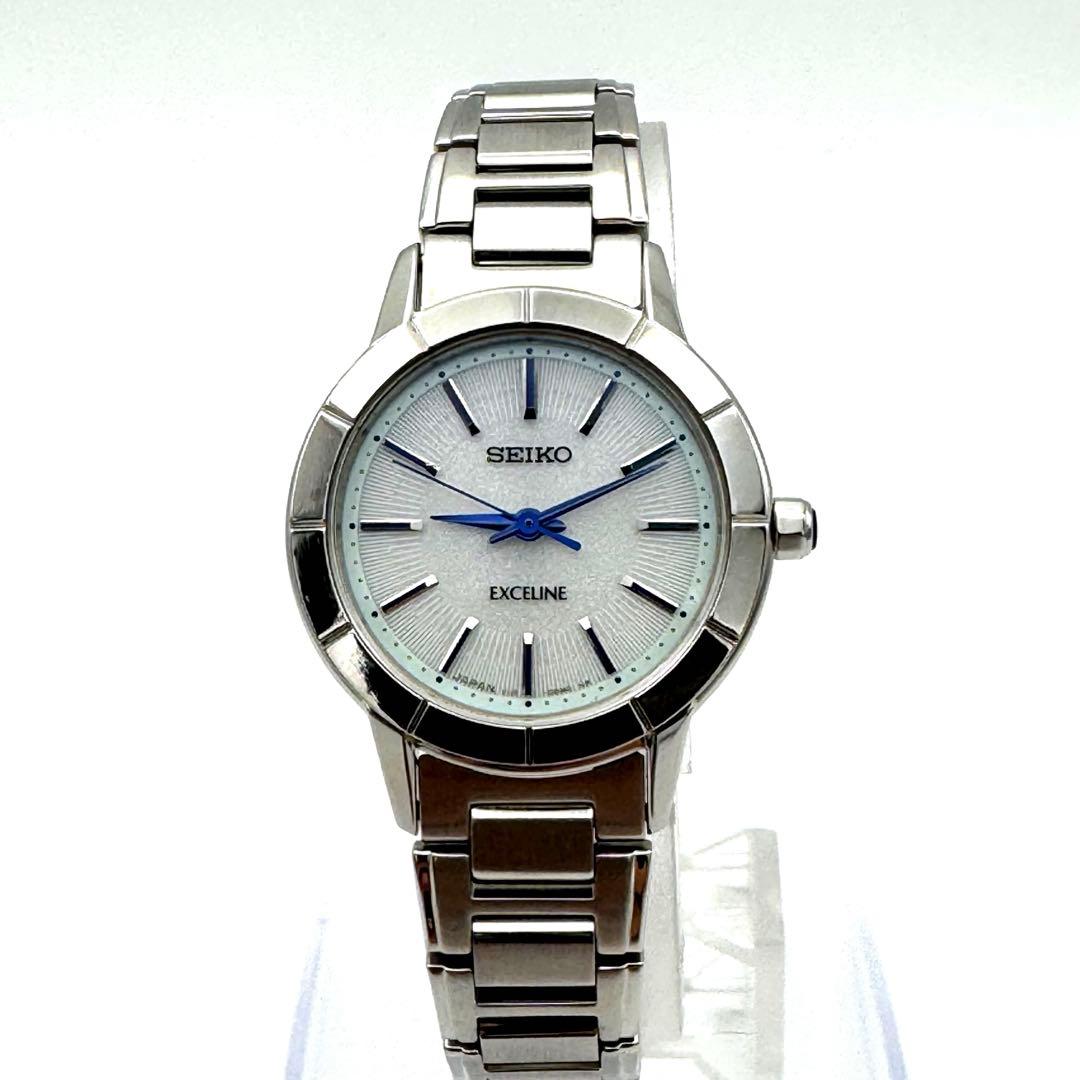 【美品】【整備済み】SEIKO EXCELINE レディース腕時計 二次電池交換