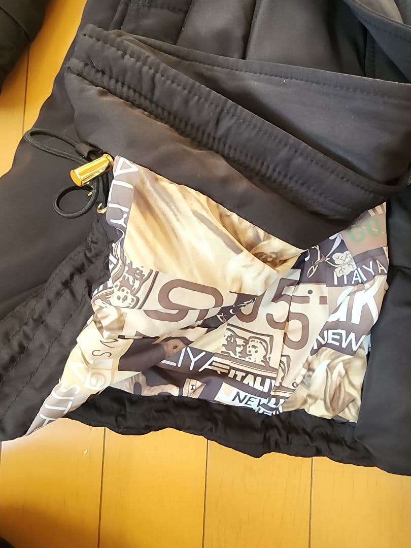 【美品】伊太利屋　キルティング中綿　Xライン　ロングコート