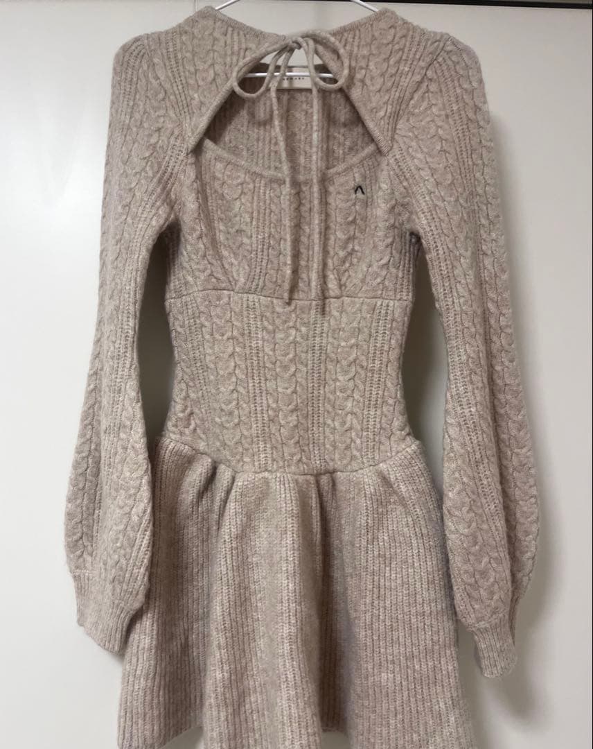 ワンピース andmary Amy cable flare mini dress