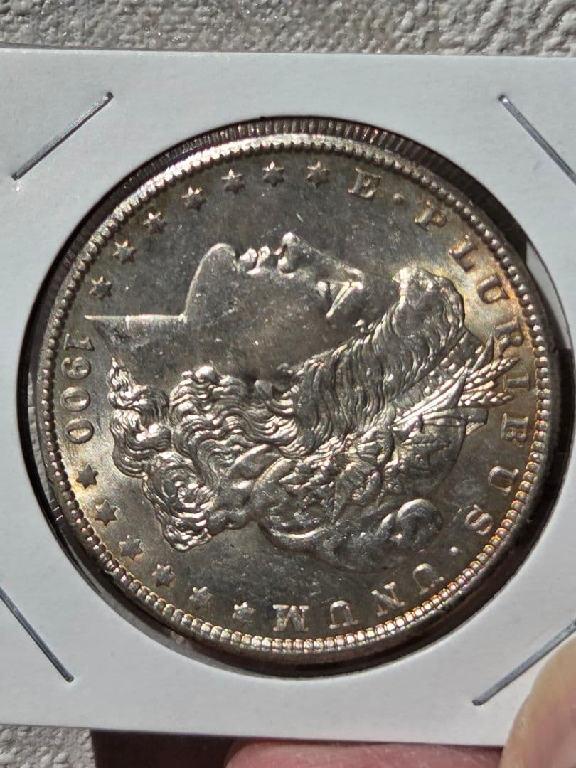 アメリカ合衆国　モルガンダラー銀貨　1900 O　ダイクラッシュ(極印破損)