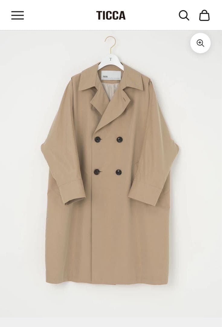 【超美品】TICCA ティッカ テントトレンチコート