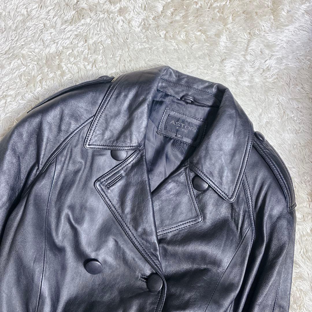 ジャケット・アウター 00s LAMB LEATHER TRENCH COAT ARCHIVE Y2K