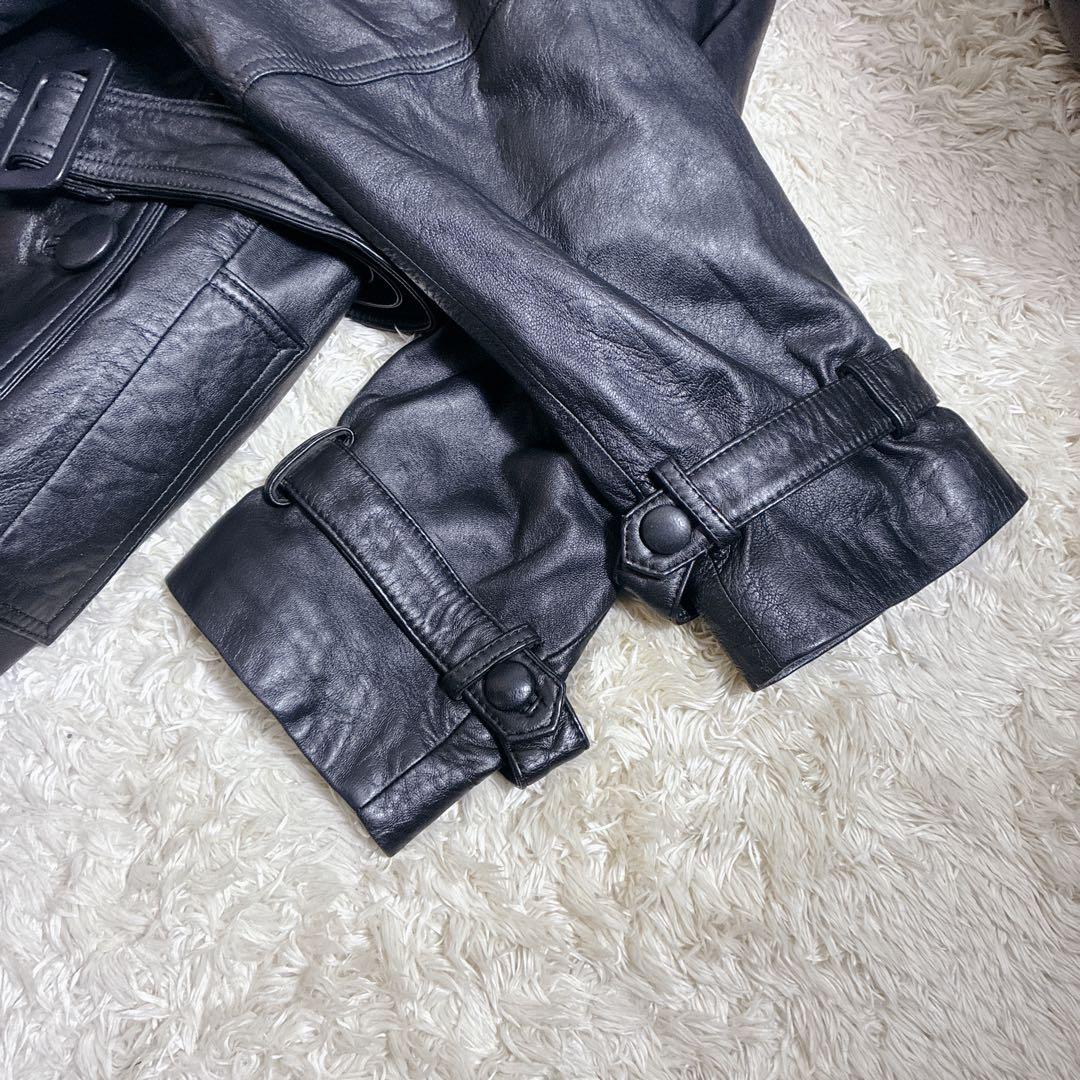 ジャケット・アウター 00s LAMB LEATHER TRENCH COAT ARCHIVE Y2K