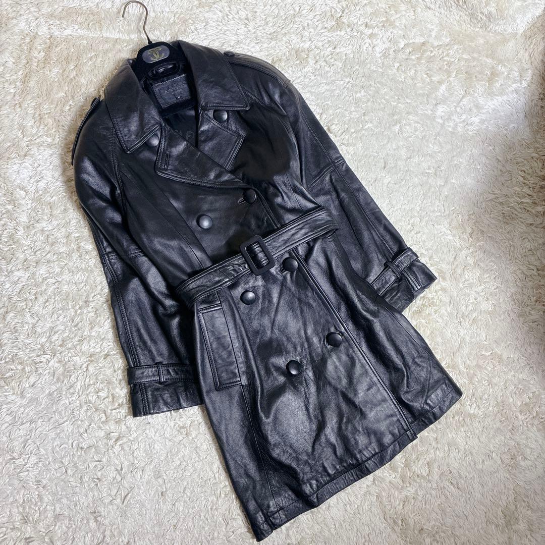 ジャケット・アウター 00s LAMB LEATHER TRENCH COAT ARCHIVE Y2K