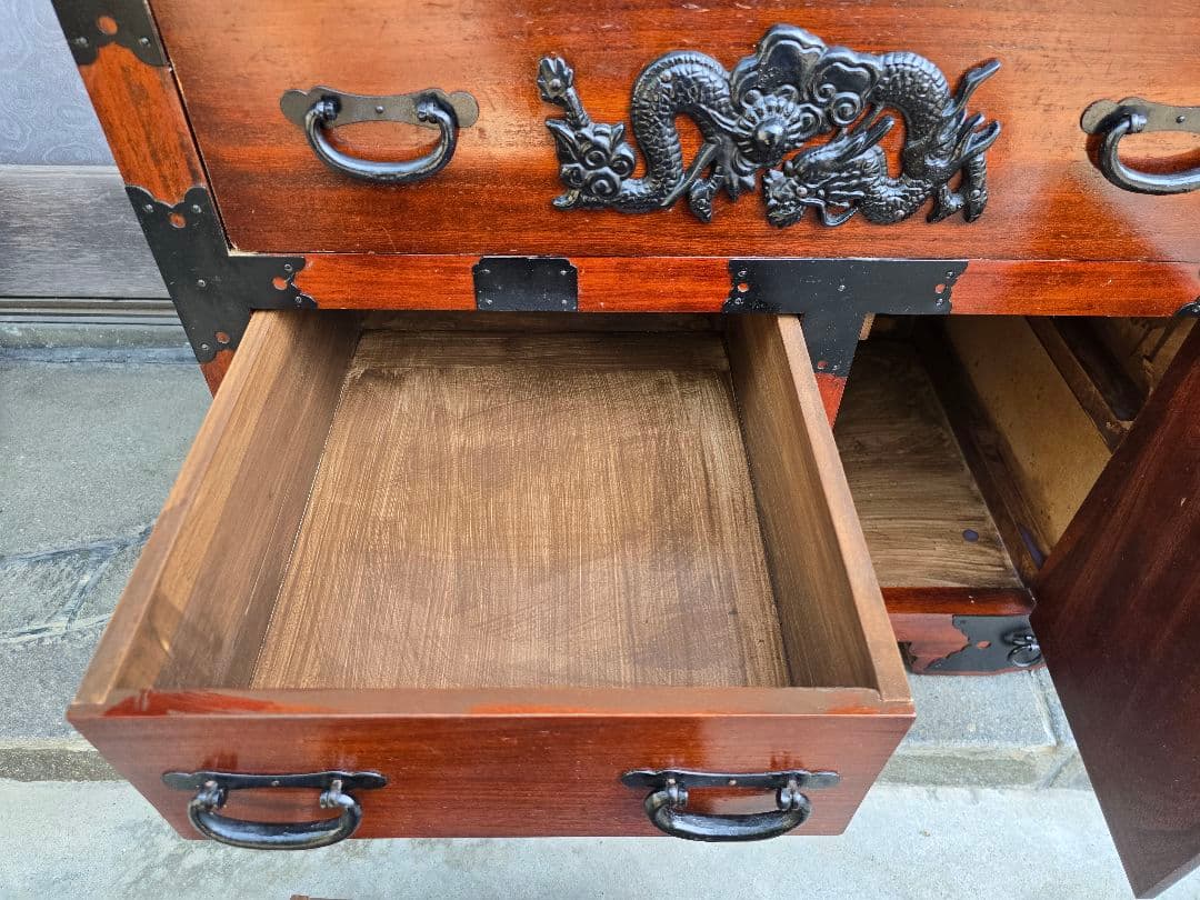 キャスター付き 箪笥 船箪笥 タンス　木製家具 収納家具 キャビネット