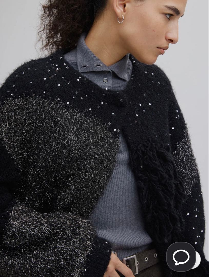 AMERI アメリ　パッチワークカーディガン