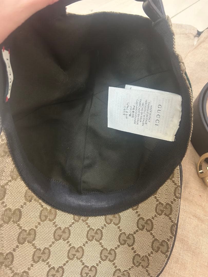 Gucci GGパターン ベースボールキャップベルトセット