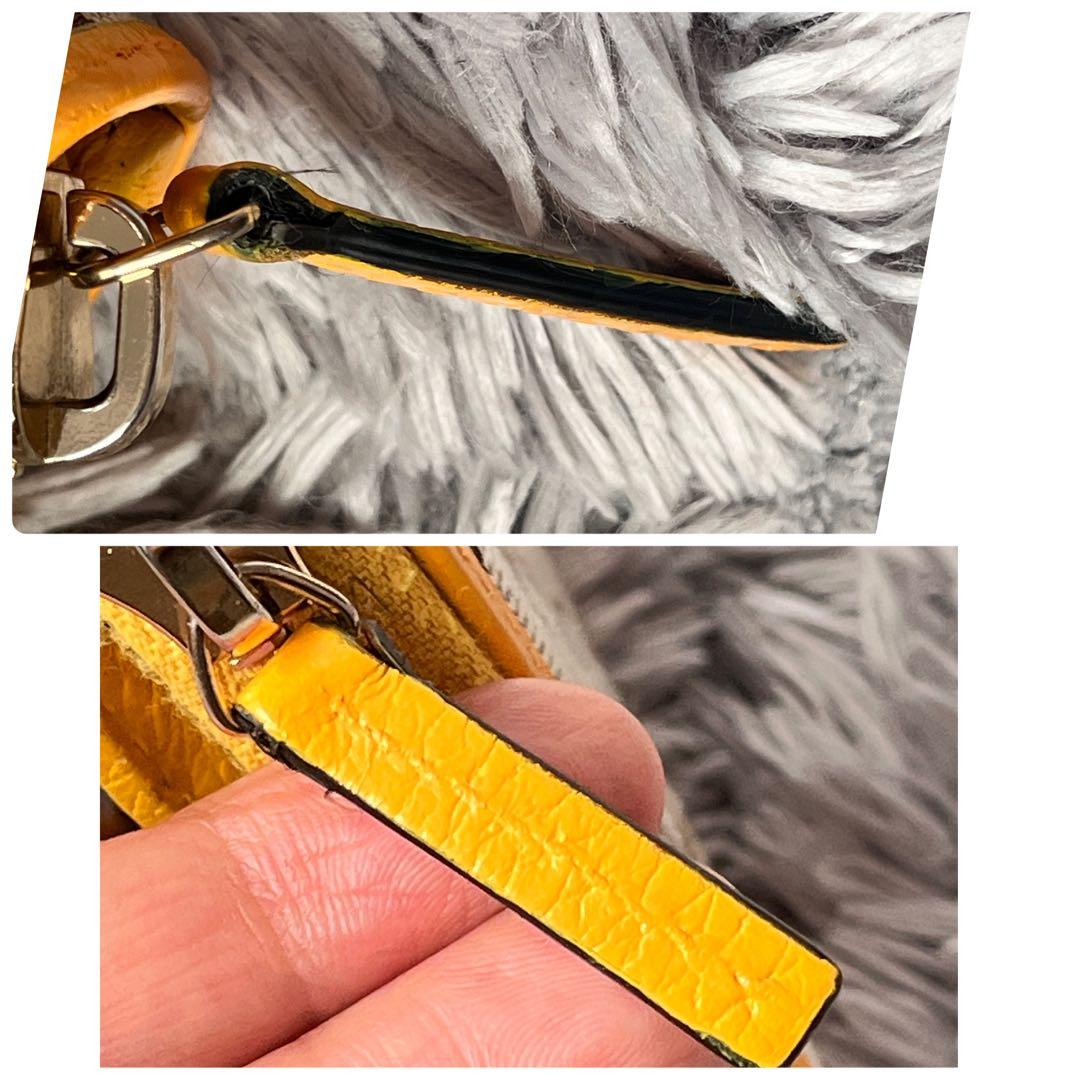 GUCCI 折り財布　GGキャンバス イエロー　ラウンドファスナー