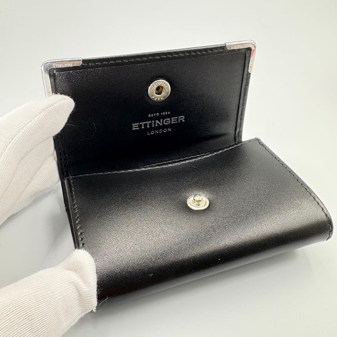 極美品✨エッティンガー ブラック　レザー ウォレット 財布 ケース　カード
