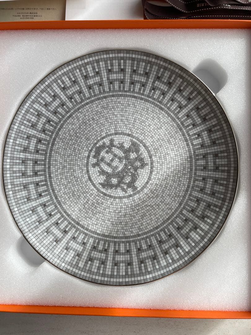 ⭐︎新品未使用⭐︎エルメス　デザートプレート 〈モザイク 24〉 プラチナ
