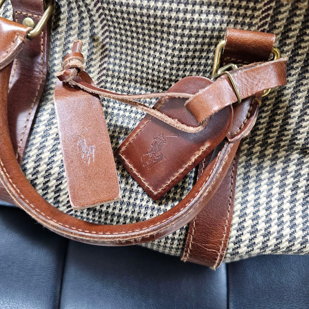 美品 大容量 2way ショルダー付 ラルフローレン ボストンバッグ