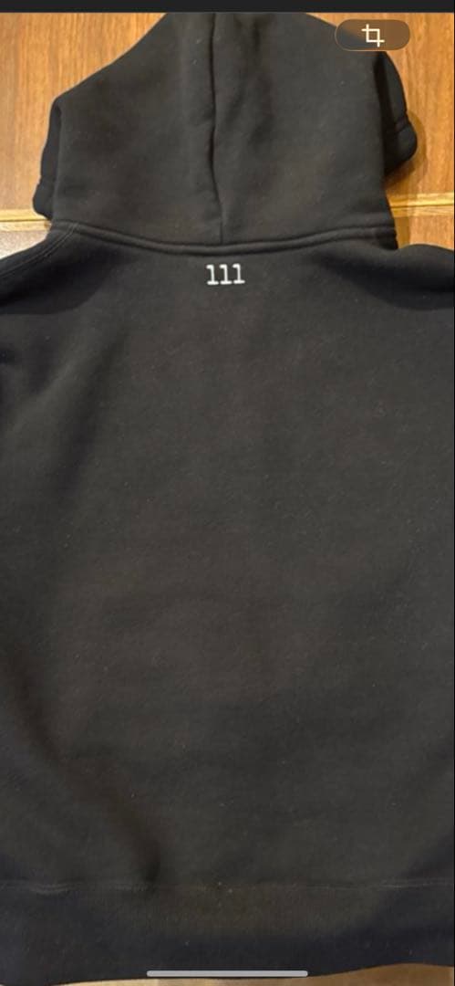 111　ジップアップパーカー PK-1　ブラック　S