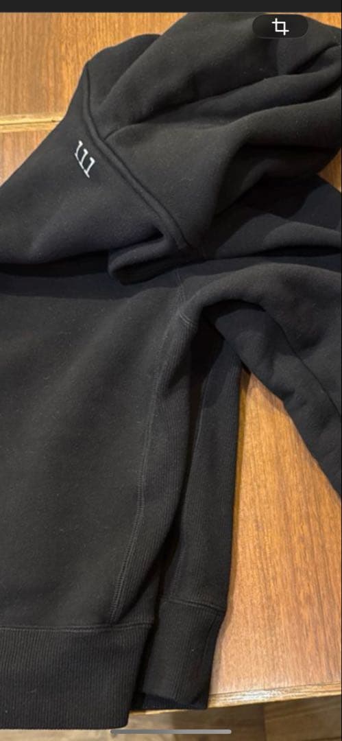 111　ジップアップパーカー PK-1　ブラック　S