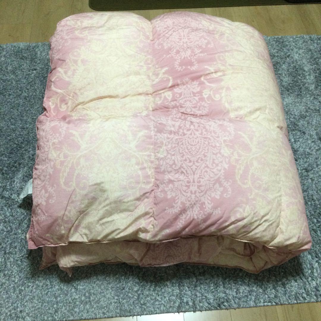 日本製 羽毛布団 ダブル フランス ホワイトダックダウン ダウン90%