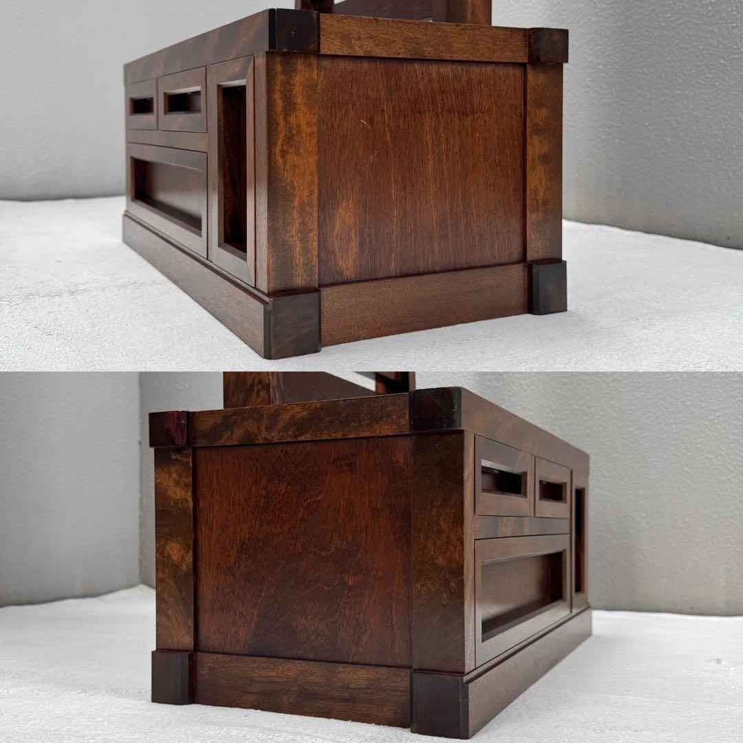 美品✴︎九州民芸 ミズメザクラ 樺材 ドレッサー 鏡台 民芸家具 引出し付 高級