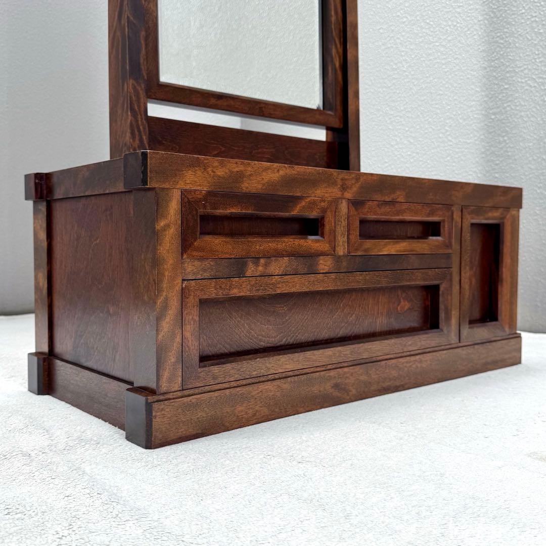 美品✴︎九州民芸 ミズメザクラ 樺材 ドレッサー 鏡台 民芸家具 引出し付 高級