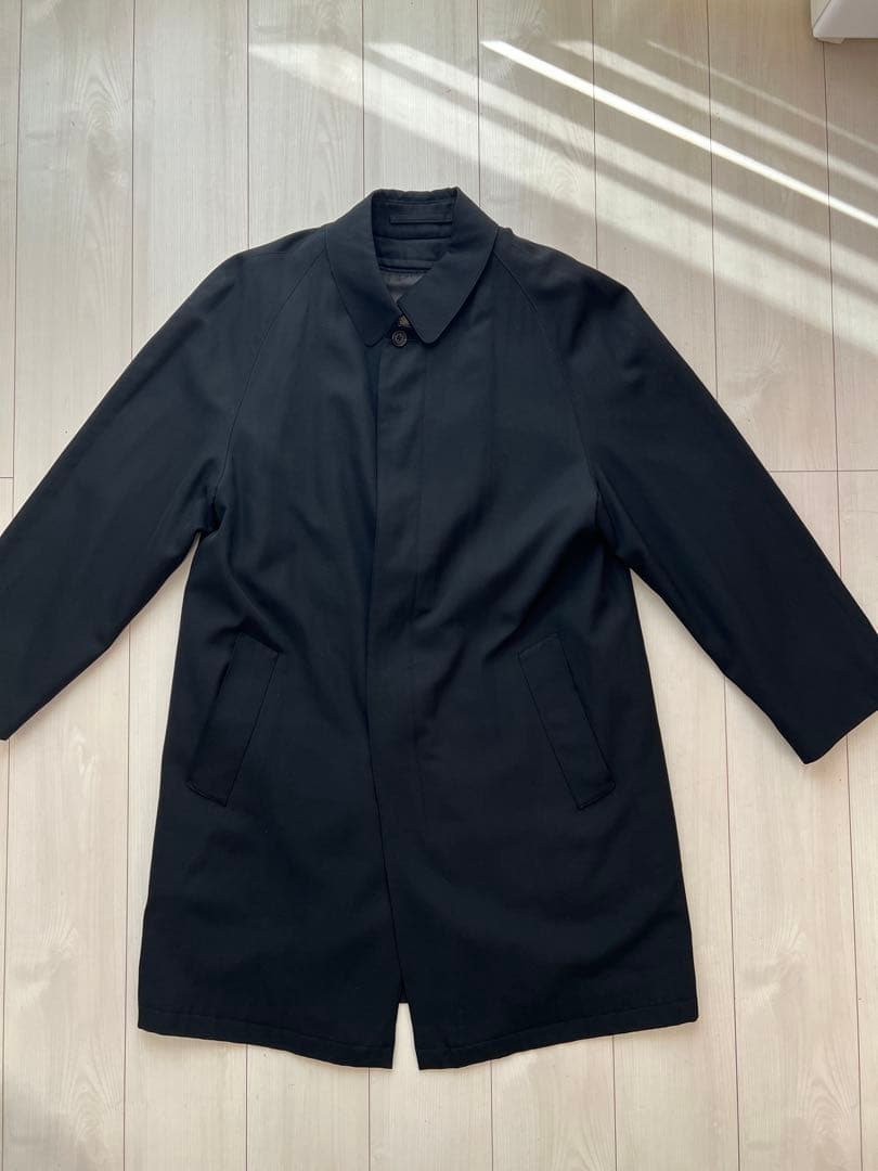 【極美品】BURBERRY LONDON バーバリー ステンカラーコート 黒