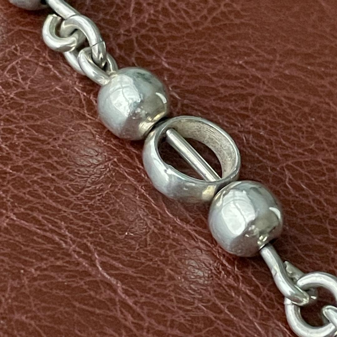 ビンテージシルバー925ブレスレット メキシコ製 ボールチェーン TAXCO