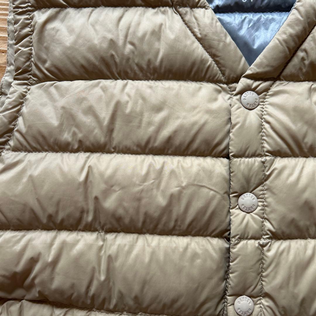 DANTON ダウンベスト サイズ34 ベージュ　ダントン インナーダウンベスト