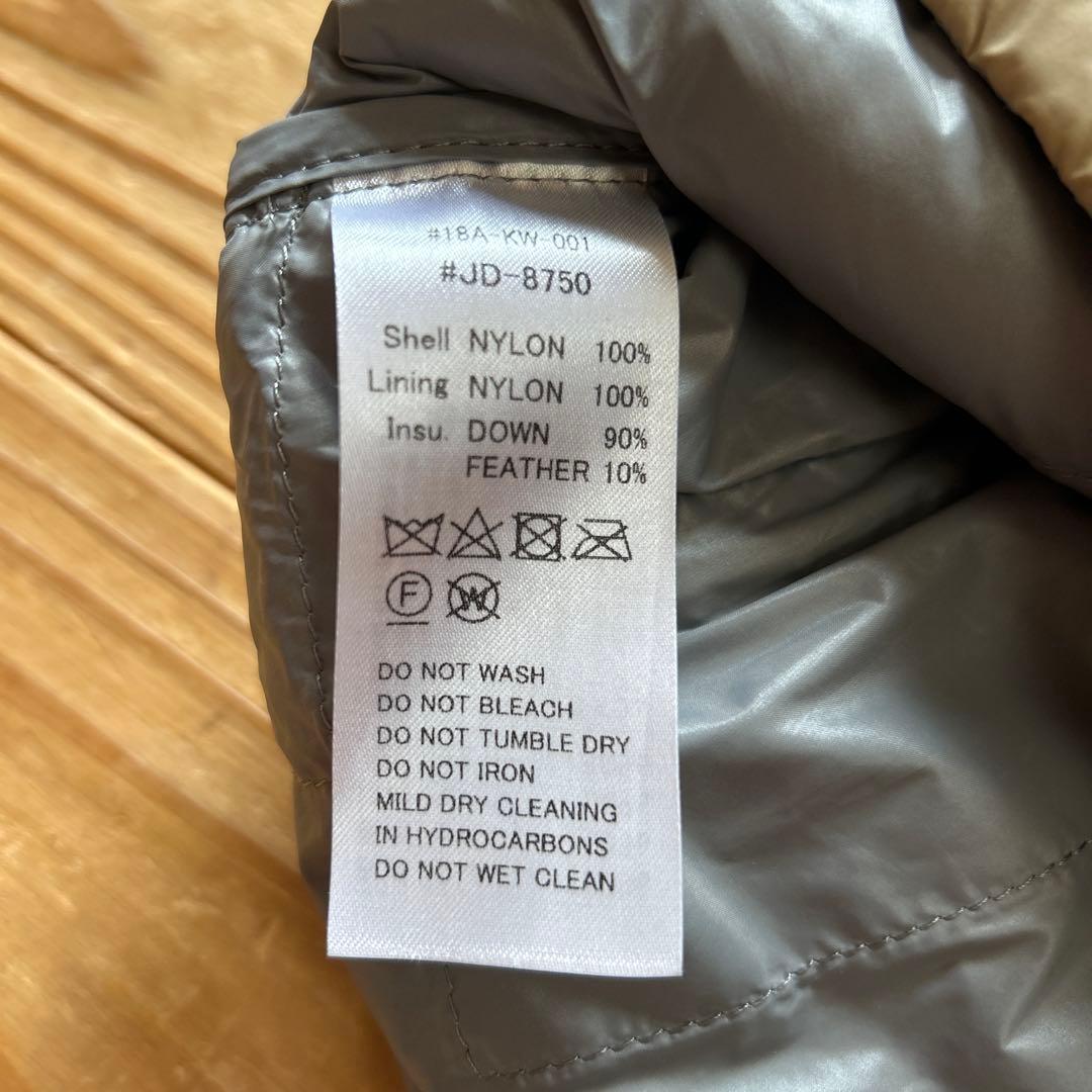 DANTON ダウンベスト サイズ34 ベージュ　ダントン インナーダウンベスト