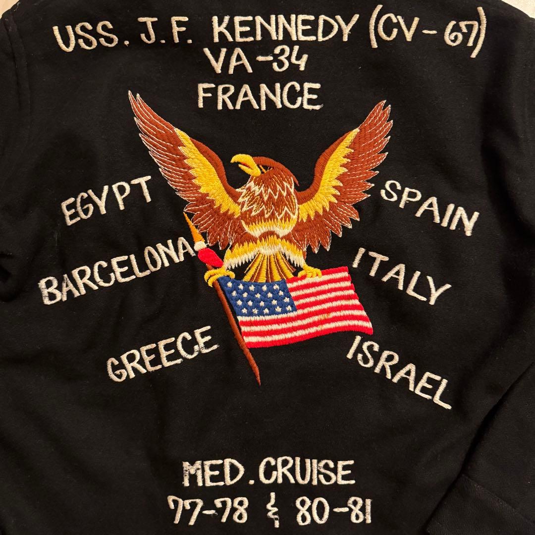 70〜80's USS ミリタリー　スカジャン　スーベニア ジャケット