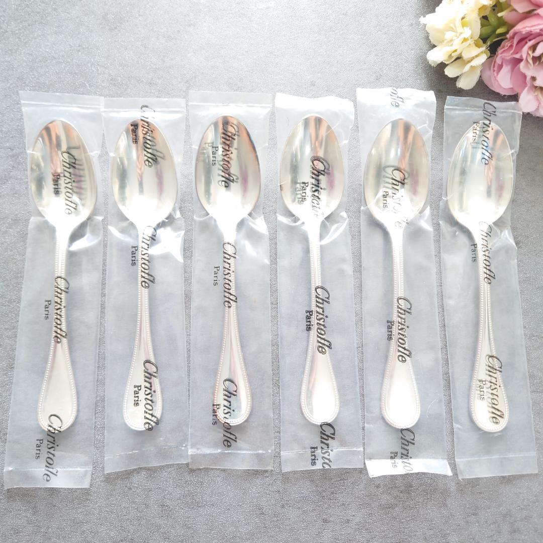 クリストフル パール 未開封 コーヒースプーン 6点