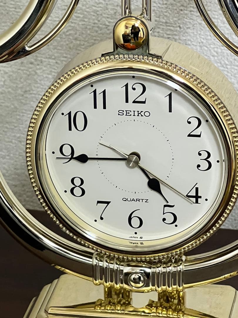 SEIKO ゴールド ハート型 置時計