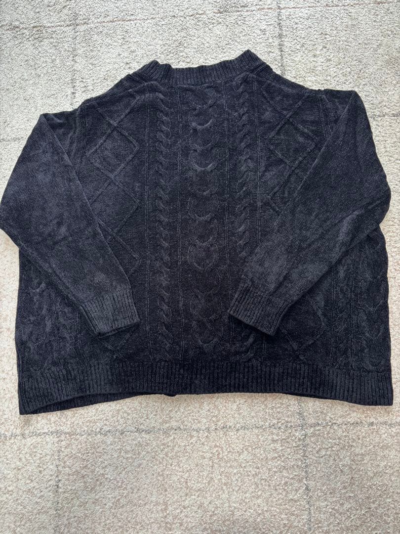 ABYTS 佐藤健　ケーブルニットカーディガン　サイズ3 ブラック