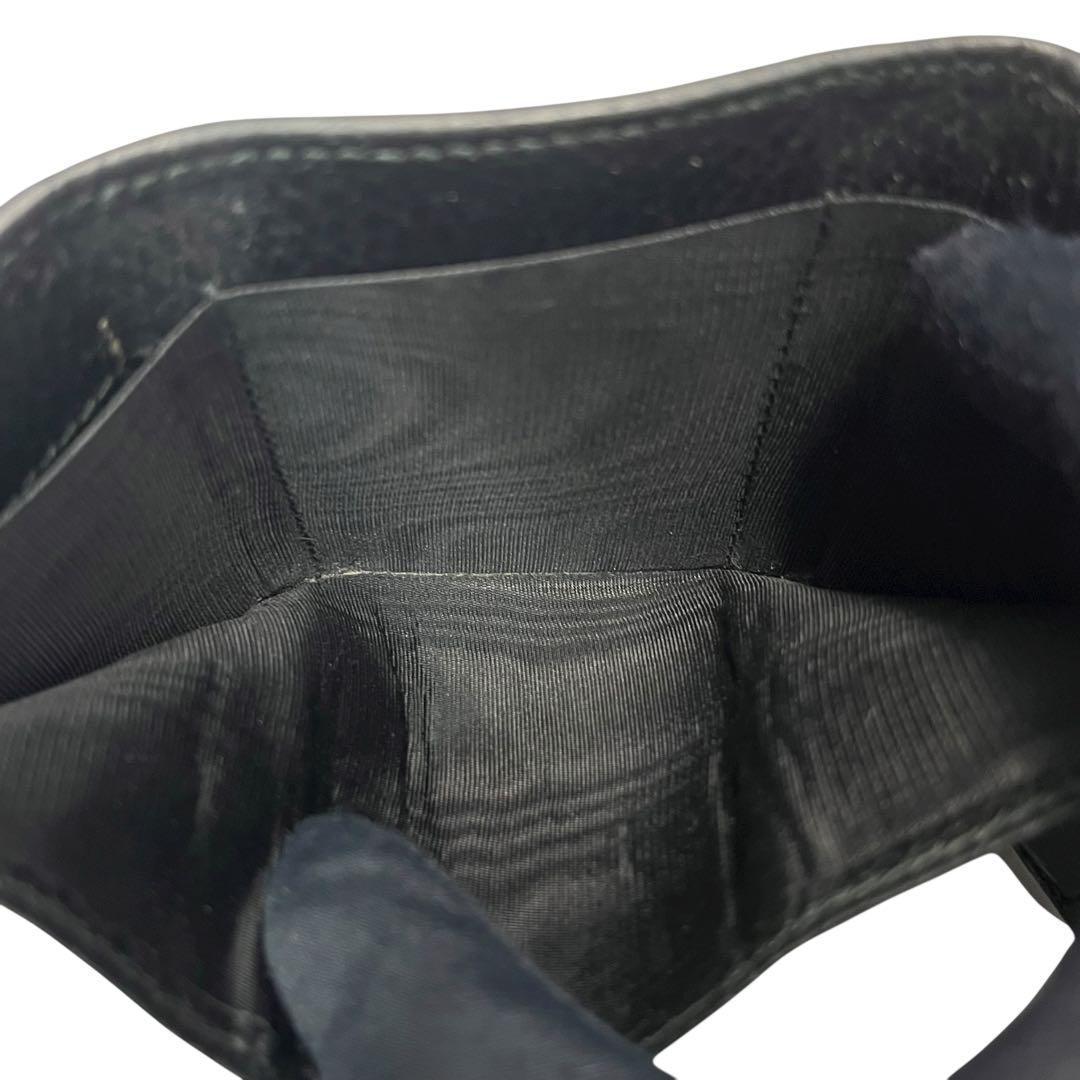 大人気✨グッチ 三つ折り財布 GGマーモント レザー ロゴ金具 黒