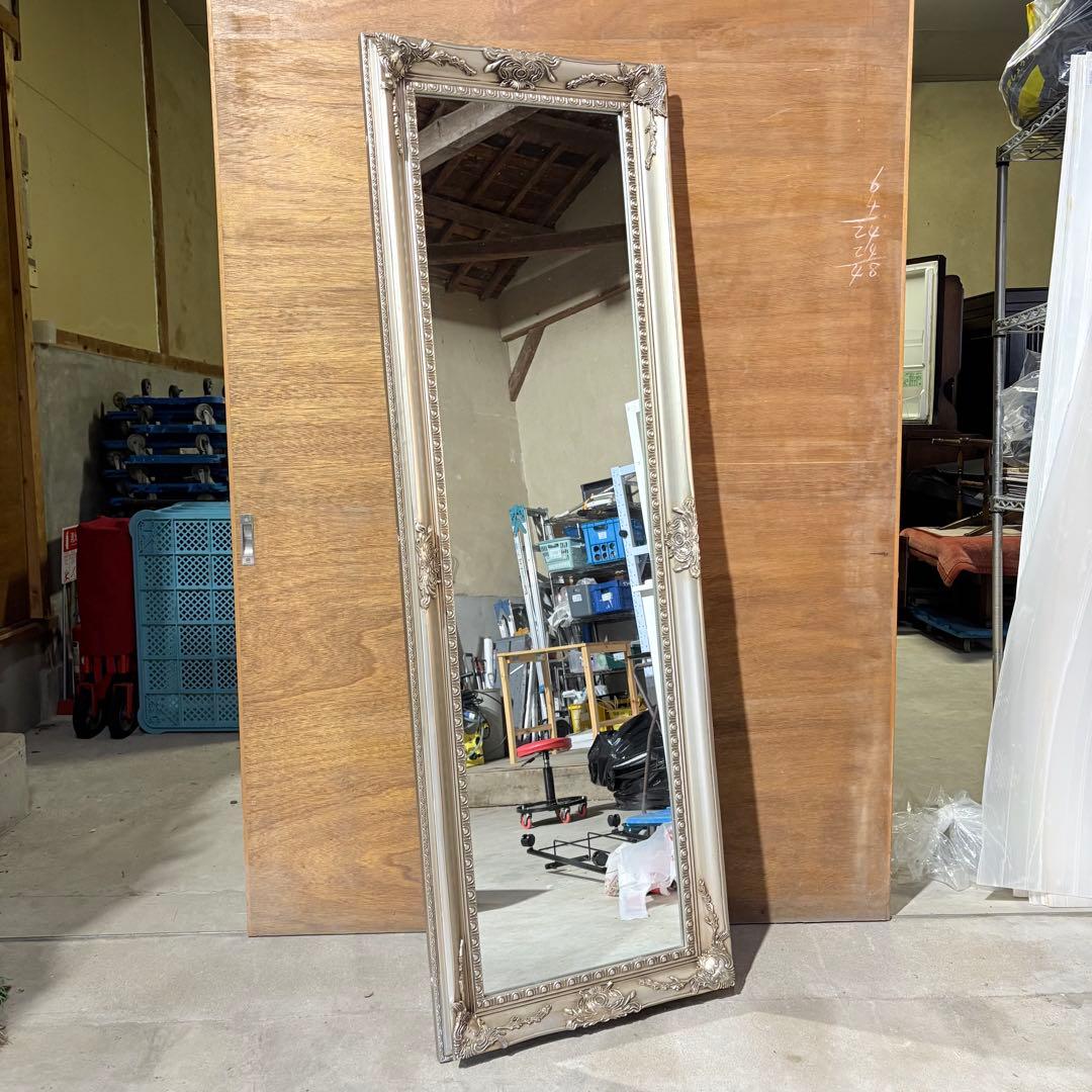 【福岡】 姿見 アンティーク 全身鏡 インテリア 鏡 壁掛け アンティーク調