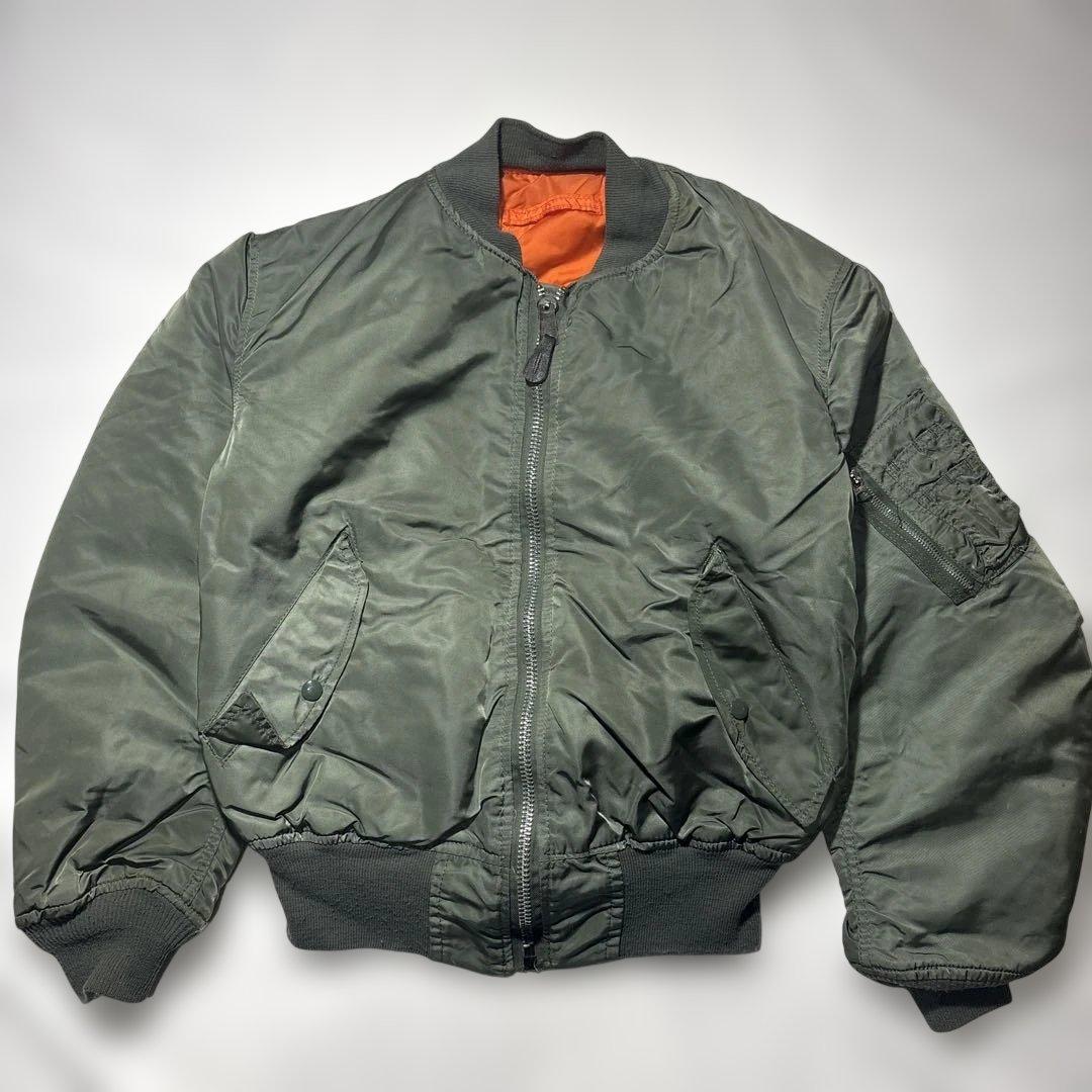 alpha ma-1 フライトジャケット　usa製　medium オリーブ