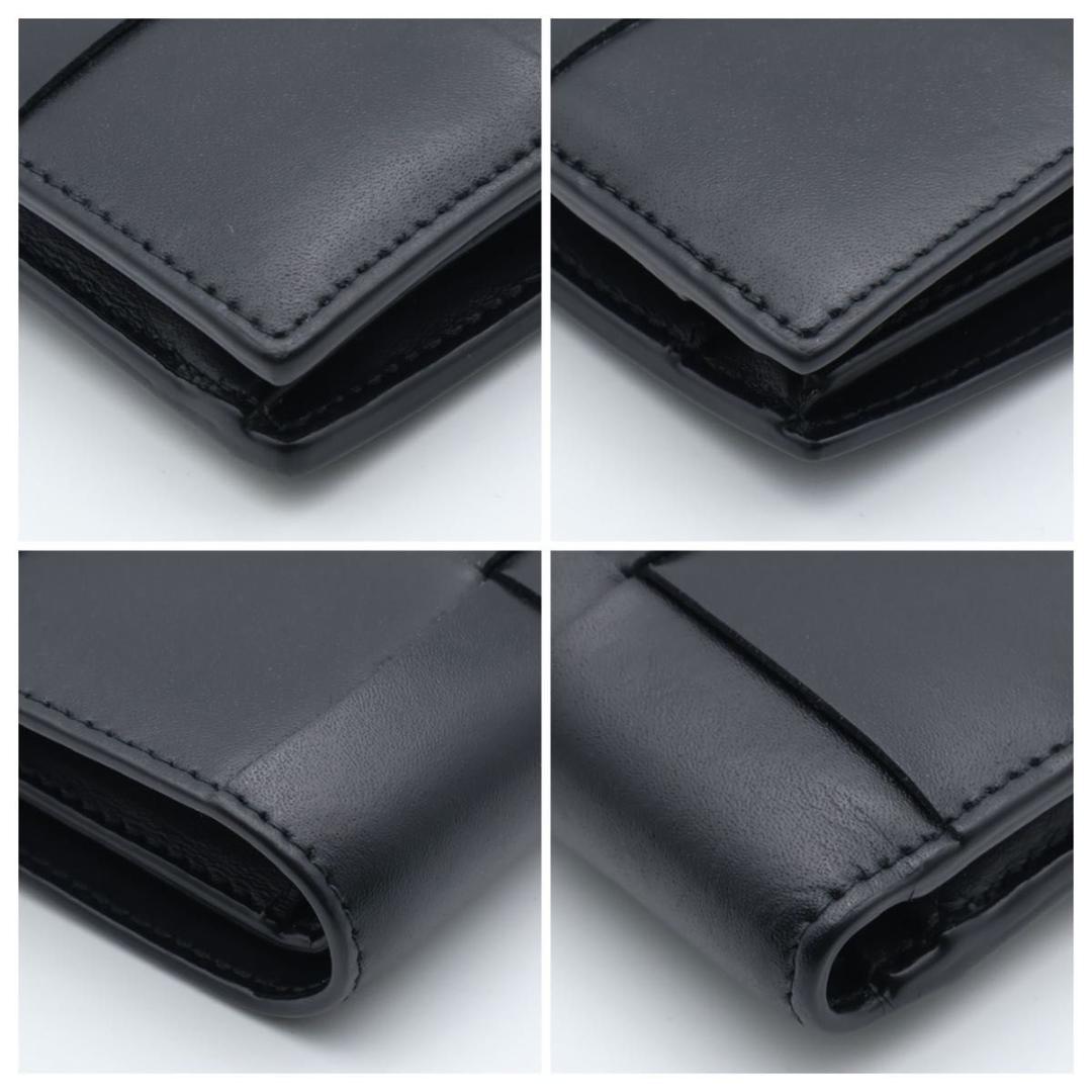 【超極美品】BOTTEGA VENETA カセット　二つ折り財布　黒
