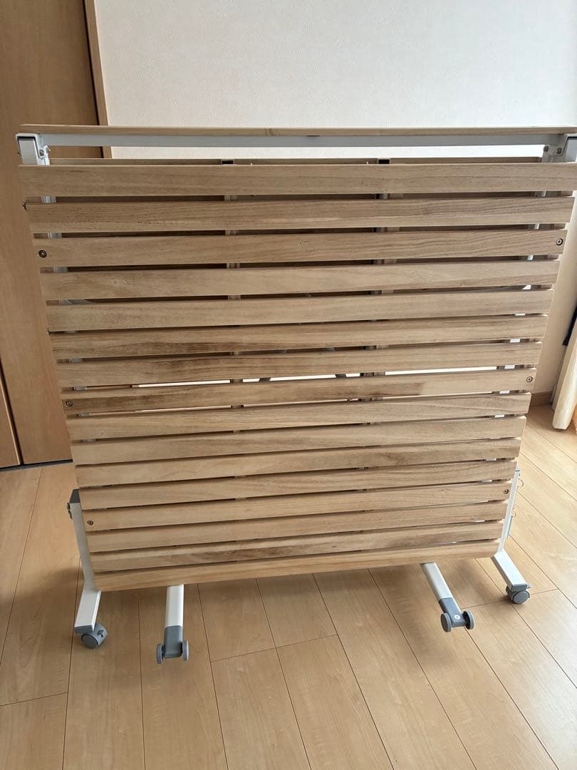 アイリスプラザ　折りたたみベッド すのこ　ハイタイプ
