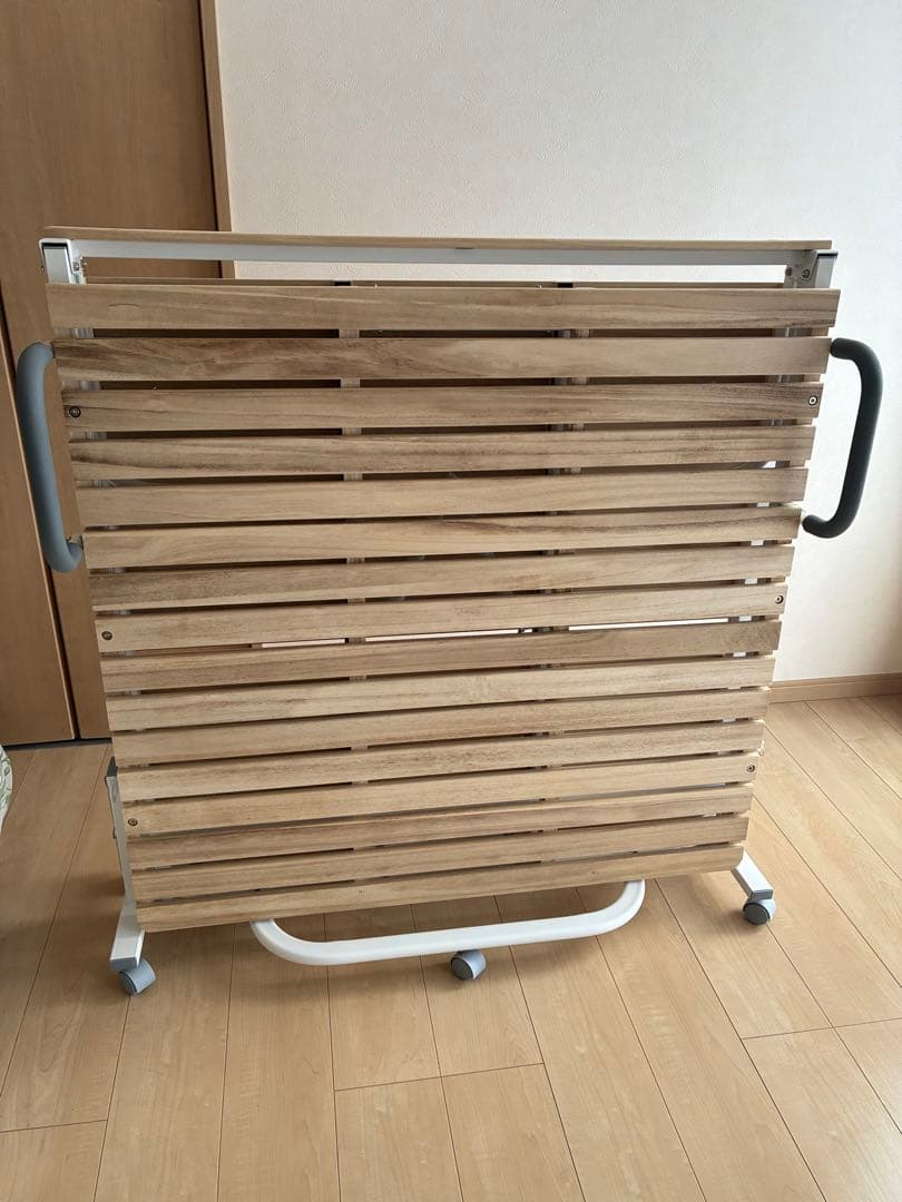 アイリスプラザ　折りたたみベッド すのこ　ハイタイプ